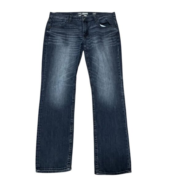 BKE Buckle Nolan Straight Leg Stretch Medium Wash Denim Blue Jeans Men's Sz 38R - Picture 1 of 8